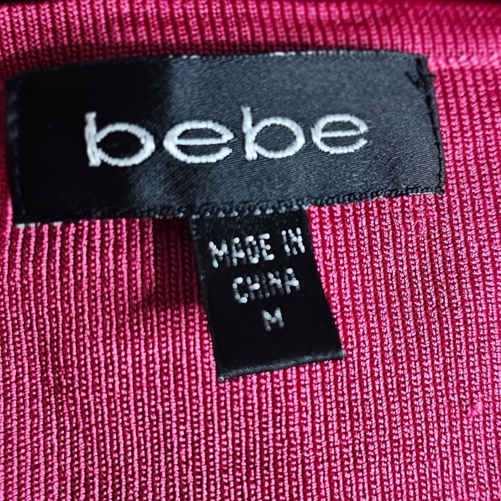 bebe Pink and Cream Halter Blouse - Picture 5 of 9